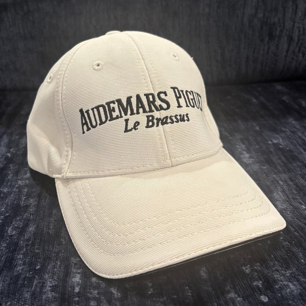 Audemars Piguet “Le Brassus” White Cap, Black Block Logo– Genuine Boutique Ed.